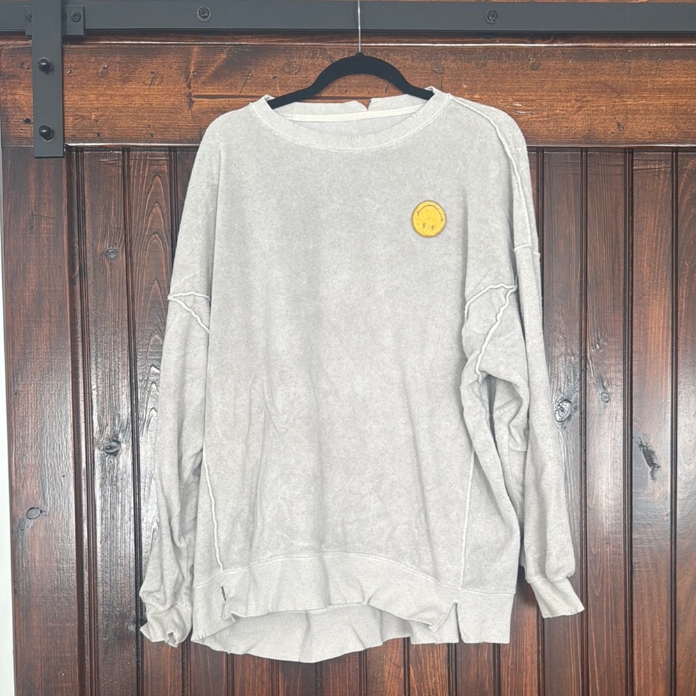 Aerie Light Gray Crewneck Sweater